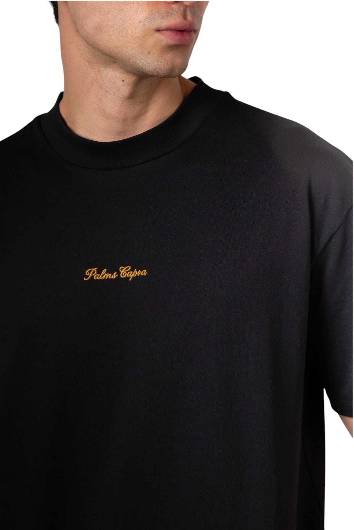Palms Embroidered Black T-Shirt
