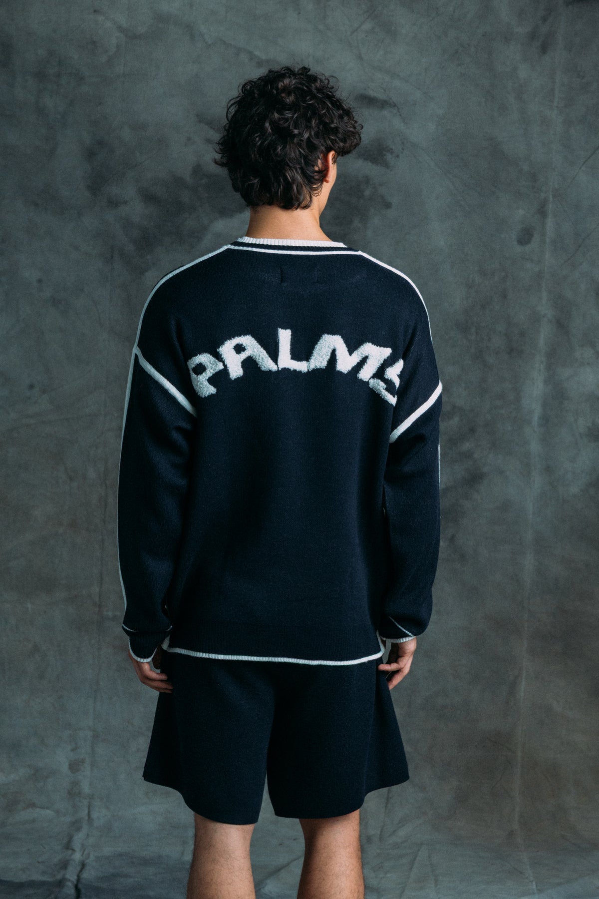 Palms Blue Crewneck Knit