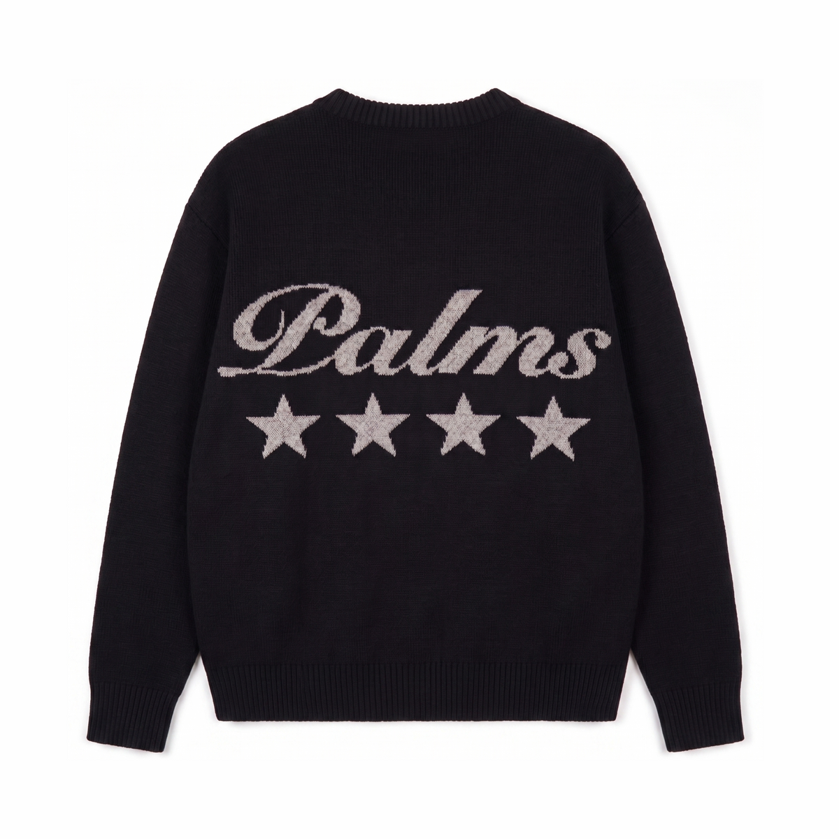 Stars Black Crewneck Knit